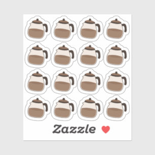 Kaffekannor Kaffepaus Dekorativ Bujo Planner Klistermärken