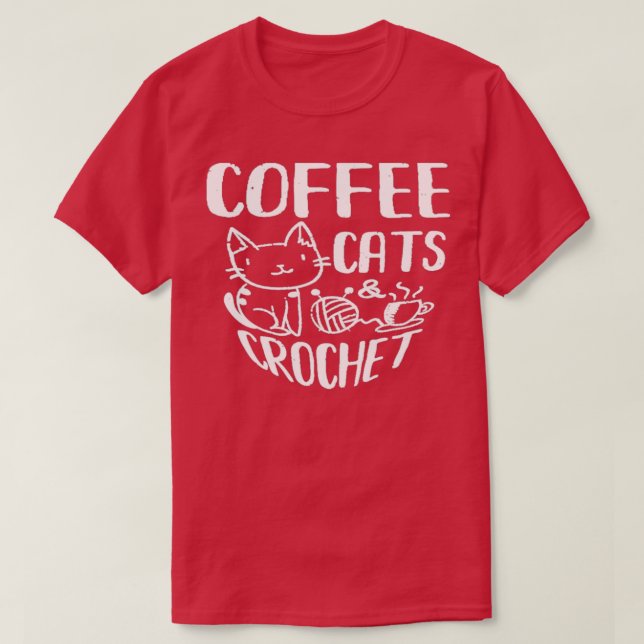 Kaffekappor amp Crochet Black Animal Caffeine Espr T Shirt (Design framsida)