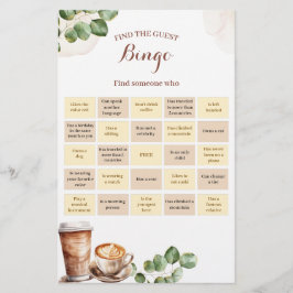 Kaffekärlek bryggs Bingo-spel Kort