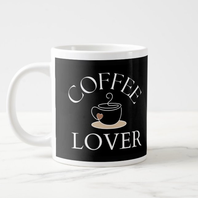 Kaffekärleks-kollega eller födelsdagspresent jumbo mugg (Vänster)