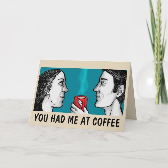 KAFFEKÄRLEKS ROMANSKORT KORT (Framsida)