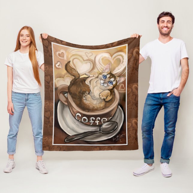 Kaffekat Fleecefilt (På plats)