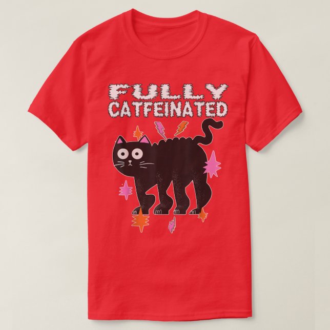 Kaffekat Kattunge Kat Kitten Caffeinerad Java Cat  T Shirt (Design framsida)