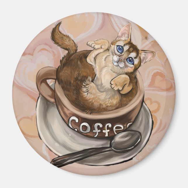 Kaffekat Magnet (Framsidan)