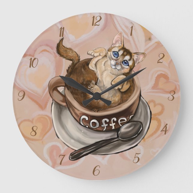 Kaffekat Stor Klocka (Framsida)