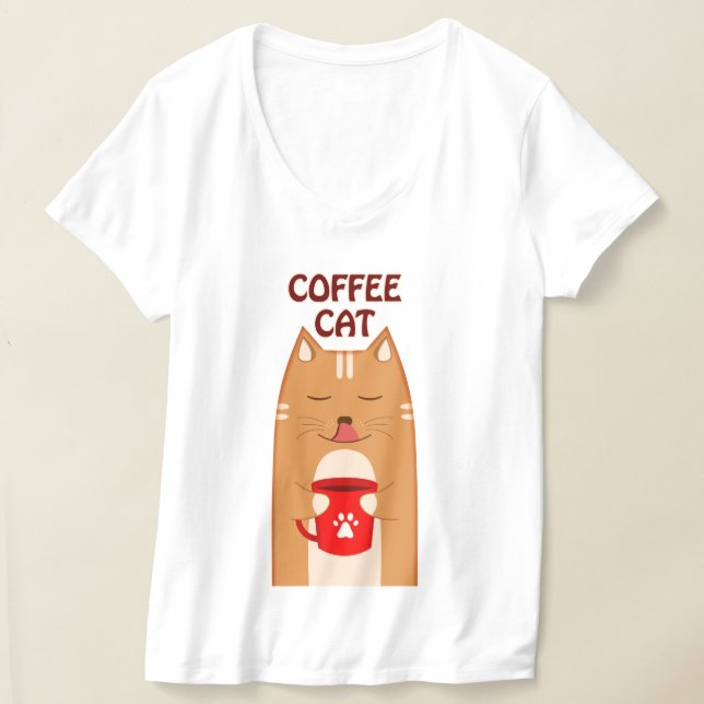 Kaffekat | t shirt (Laydown)