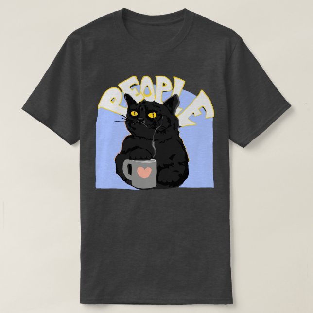 kaffekattmänniskor t shirt (Design framsida)
