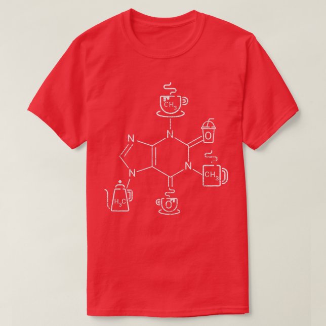 kaffekemi älskare barista grunge t shirt (Design framsida)