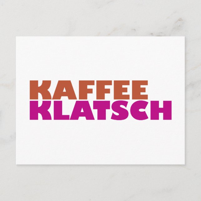Kaffeklatsch Vykort (Framsida)