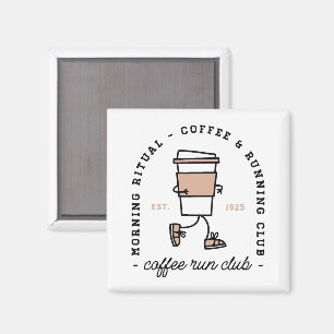 Kaffeklubb för löpare rolig löpare estetik magnet