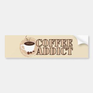 Kaffeknarkaremugg och bönor bildekal