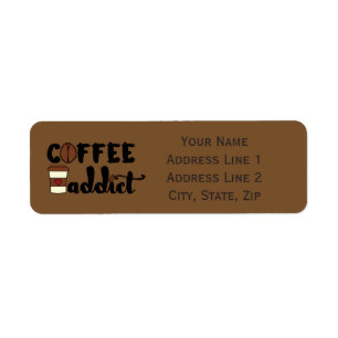 Kaffeknarkaren II - personifiera Returadress Etikett