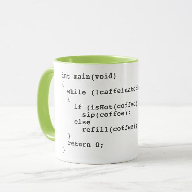 Kaffekod mugg för software-utvecklare (Framsida vänster)