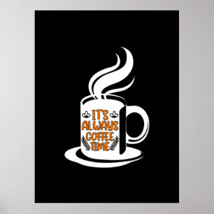 Kaffekonst - alltid kaffetid poster