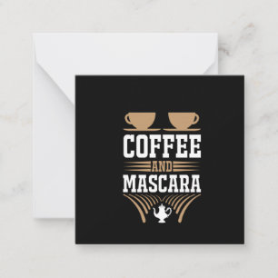 Kaffekonst kaffe och mascara anteckningskort
