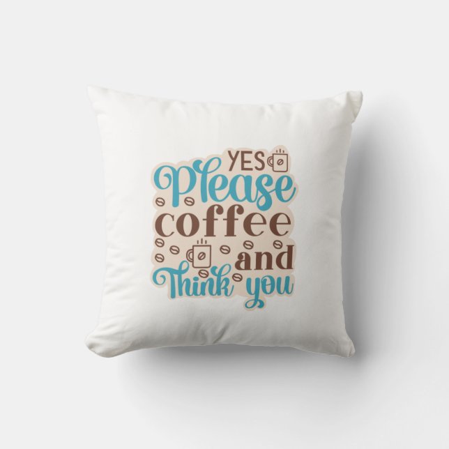 Kaffekonst Kaffé Och Tänk Dig Kudde (Framsida)