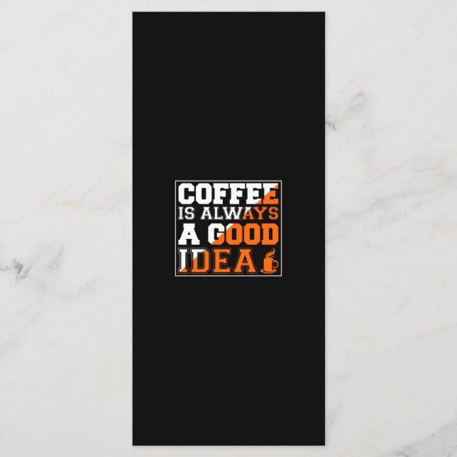 Kaffekonst Kaffet Är Alltid En Bra Tanke Meny (Framsida)