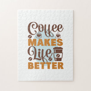 Kaffekonst Kaffet Gör Livet Bättre Pussel