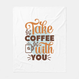 Kaffekonst tar kaffe med dig fleecefilt