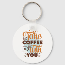 Kaffekonst tar kaffe med dig nyckelring