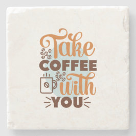 Kaffekonst tar kaffe med dig stenunderlägg