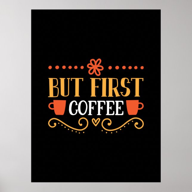 Kaffekonst utom första kaffe poster (Framsidan)