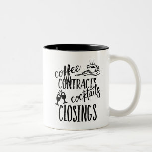 Kaffekontrakt Cocktails Closings Real Gods Två-Tonad Mugg