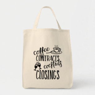 Kaffekontrakt Cocktails Closings Realtor Tygkasse