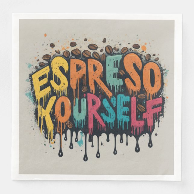 Kaffekonversationssnapkins Pappersservett (Framsida)