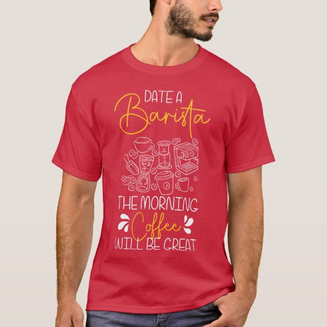 Kaffekopp Bar rolig T Shirt (Framsida)