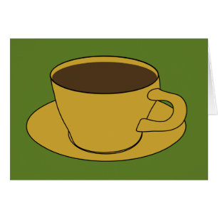 Kaffekopp - den Retro hälsningen/noterar kortet Hälsningskort