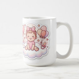 Kaffekopp för baby shower för flicka