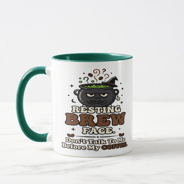 Kaffekopp för Halloween med vila brygg ansikte (Vänster)