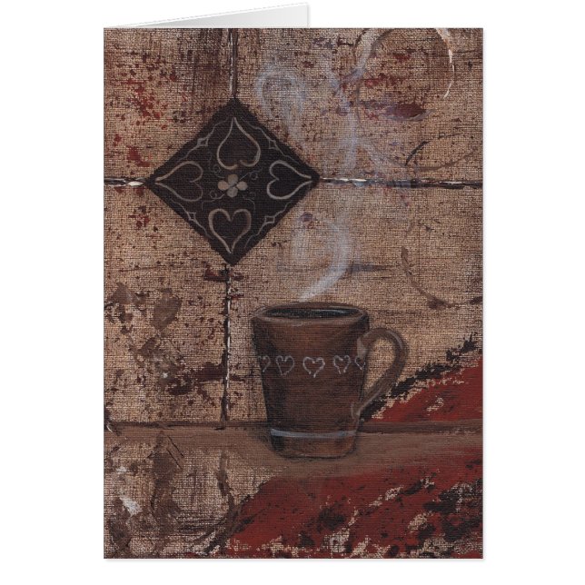 Kaffekopp Hälsningskort (Framsidan)