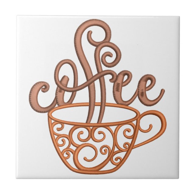 Kaffekopp Köks- och matdekor Kakelplatta (Framsidan)