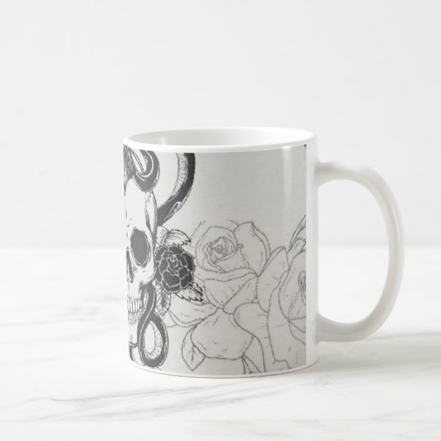 Kaffekopp med dödskalle (Höger)