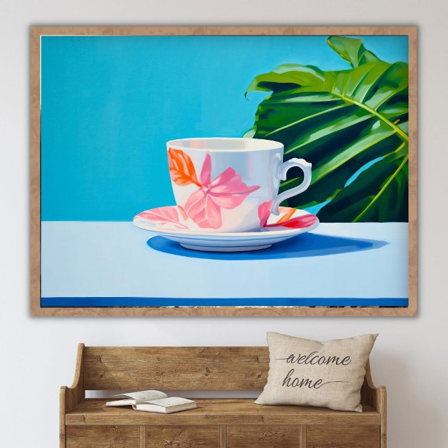Kaffekopp Stilleben Oljemålning, Modern Fin Konst Poster (Skapare uppladdad)
