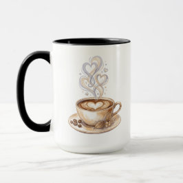 Kaffekopp Vattenfärg Illustration | Muggar och kop