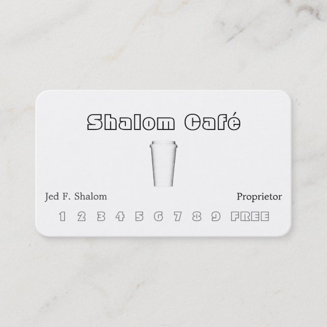 Kaffekopp Visitkort (Framsida)