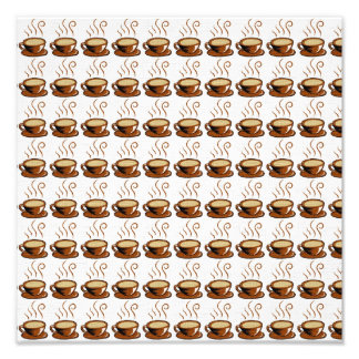 Kaffekoppar Bakgrund Fototryck