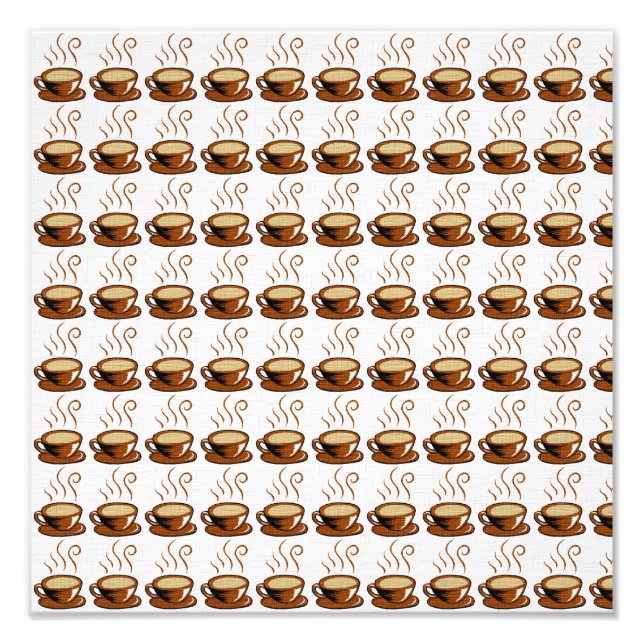 Kaffekoppar Bakgrund Fototryck (Framsidan)