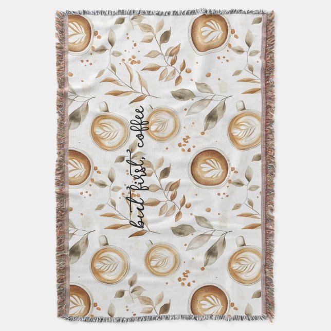 Kaffekoppar blad filt (Framsidan Vertikal)