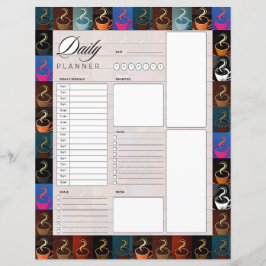 Kaffekoppar daglig planerare