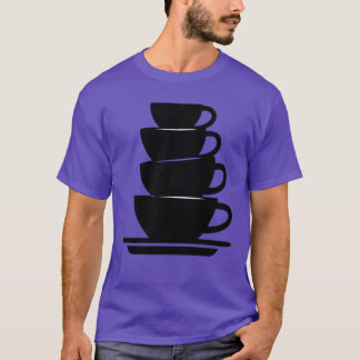 kaffekoppar kaffefanatiker staplade kaffekoppar fr t shirt