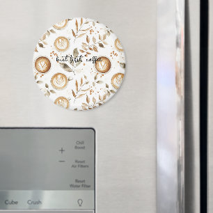 Kaffekoppar löv magnet