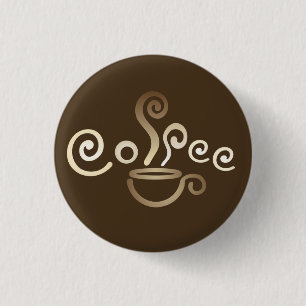 kaffekoppen Button klämmer fast Knapp