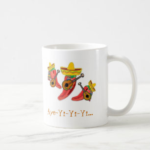 Kaffekoppen, chilipeppar, Mariachi sätter band Kaffemugg
