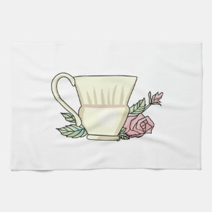Kaffekoppen och steg kökshandduk