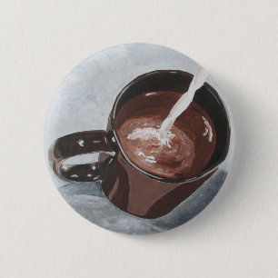 Kaffekoppmålning knäppas - silver och guld knapp