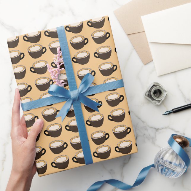 Kaffekoppmönster Presentpapper (Gifting)